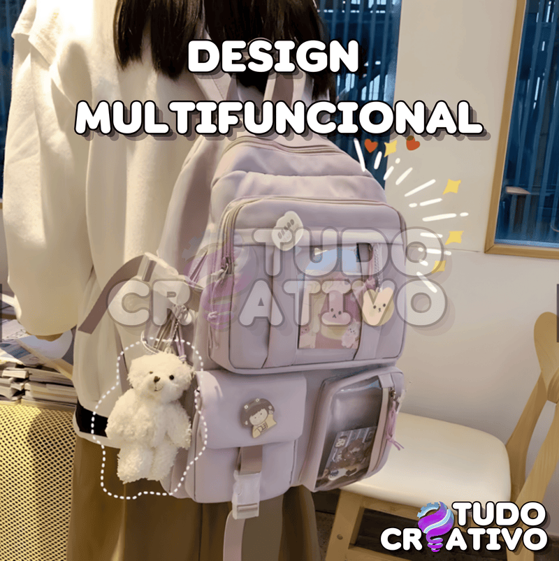 Mochila Escolar - Com Chaveiro