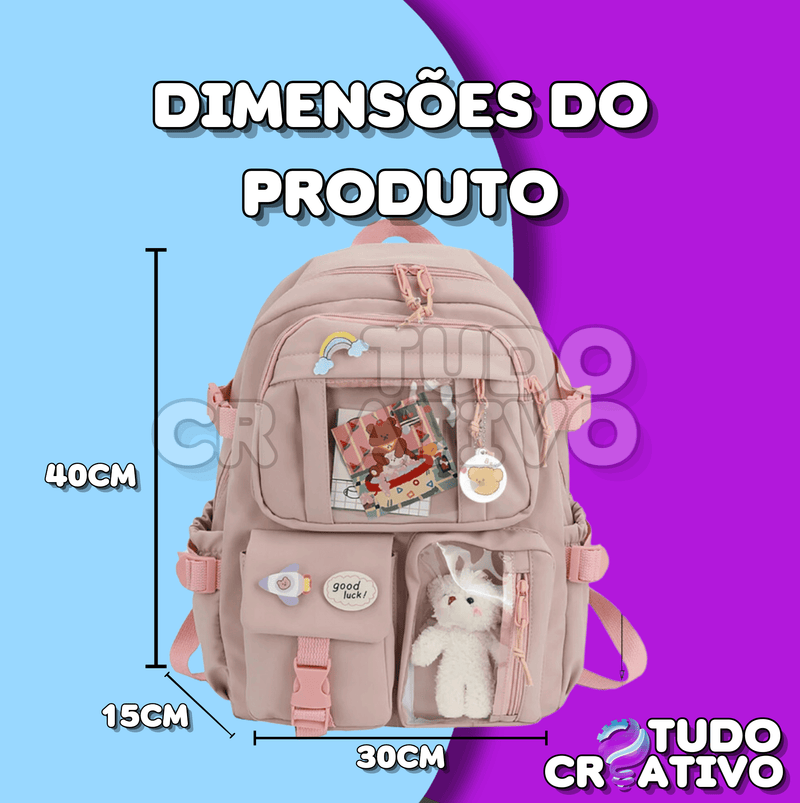 Mochila Escolar - Com Chaveiro