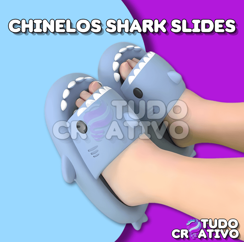 Chinelos Shark Slides