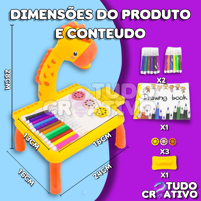 Projetor Kids - Mesa Com Projetor de Desenhos Interativos