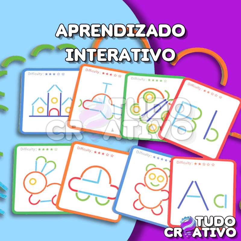 Quebra-Cabeça de Anéis Criativos Montessori