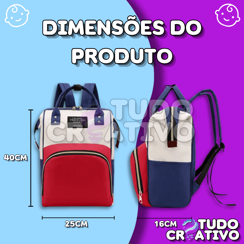 Mochila Mamãe Tudo Em Um